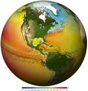 Major currents seen by altimetry (Globe)