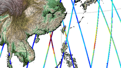 Wind and waves seen by satellites Sentinel-1B and Sentinel_3A during typhoon Mangkhut