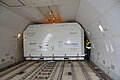 The OSTM/Jason-2 spacecraft packed in a container onboard a Boeing 747. The OSTM/Jason-2 spacecraft packed in a container onboard a Boeing 747.
