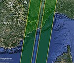 Situation map of the Swot track (over a slightly larger area)