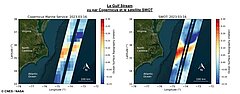 KaRIn ocean topography map of the Gulf Stream
