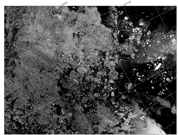 données du SAR imageur « classique » de Sentinel-1A seule (Crédits Cnes/CLS)