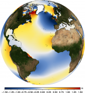 tidal amplitude animation / Atlantic on Feb. 10 & 11, 2013