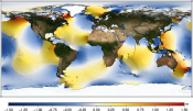 tidal amplitude animation / global on Feb. 10 & 11, 2013