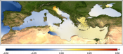 tidal amplitude animation / Mediteranean Sea on Feb. 10 & 11, 2013