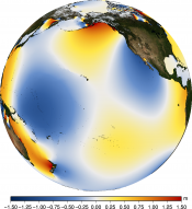 tidal amplitude animation / Pacific on Feb. 10 & 11 2013