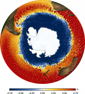 Animation of Maps of absolute dynamic topography (MADT) over the Southern Ocean on 2012-2013