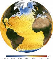 Animation of Maps of absolute dynamic topography (MADT) over the Atlantic on 2012-2013