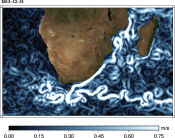Animation of Maps of absolute geostrophic current  (MADT) Agulhas current 2012-2013