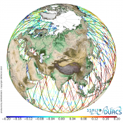 Sea level anomalies measured by AltiKa