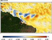 Animations of Maps of sea level anomalies  (MSLA) Brasil 2012-2013