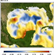 Animations of Maps of sea level anomalies  (MSLA) Loop Current 2012-2013