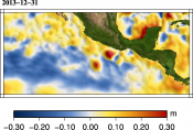  Animations of Maps of sea level anomalies  (MSLA) Tehuantepec zone 2012-2013