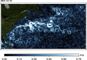 Animations of geostrophic velocities from sea level anomalies  (MSLA) GulStream 2012-2013